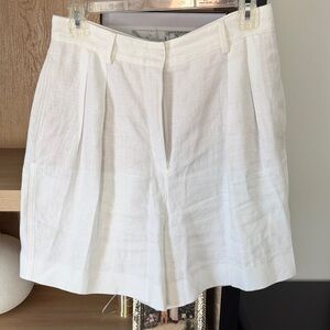 Loro Piana White Linen Women's Shorts